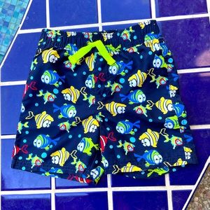 Quicksand, Fish Design, Swim Trunks, Size 4T